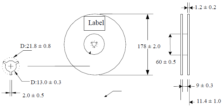 chip capacitor reel dimensions